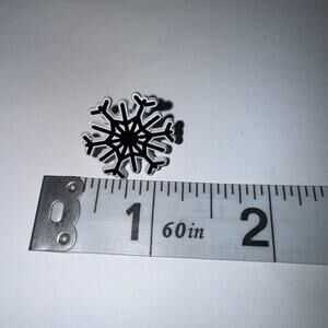 Black Snowflake Pin Brooch
